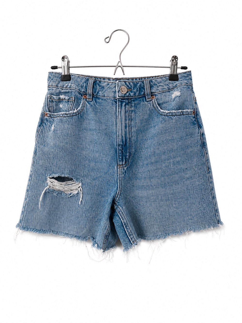 Garage Street Wide‑Leg Denim Shorts – Light Wash, Size 27